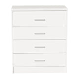 Comoda cu 4 sertare Olympus, Alba, 80x40x95 cm