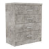 Comoda cu 4 sertare Olympus, antracit antic, 80x40x95 cm