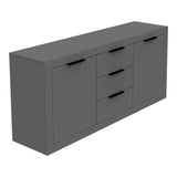 Comoda Doha, Lemn, 180x45x80 cm - Gri
