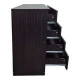 Comoda cu sertare Athos, Lemn, 80x40x79 cm - Nuc