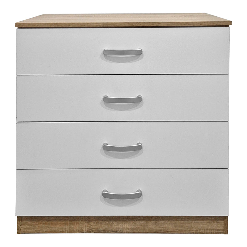 Comoda cu sertare Athos, Lemn, 80x40x79 cm - Sonoma-Alb