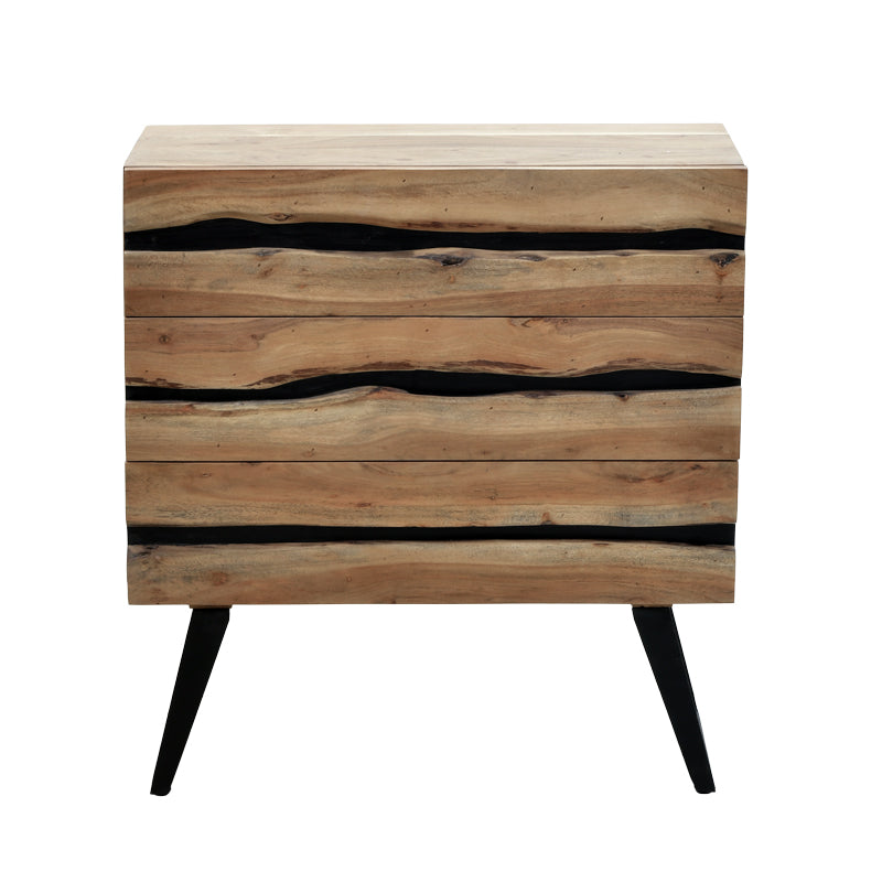 Comoda cu spatiu de depozitare Imena, lemn masiv de acacia, nuanta Naturala, 80x38x87 cm, perspectiva suplimentara