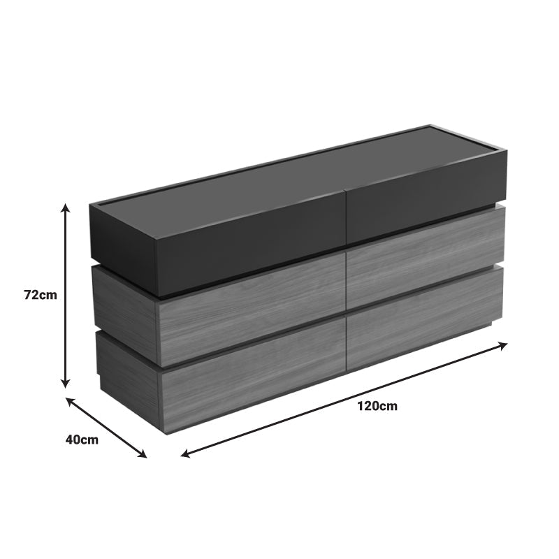 Comoda Sonlen, MDF si melamina, 120x40x72 cm - Sonoma