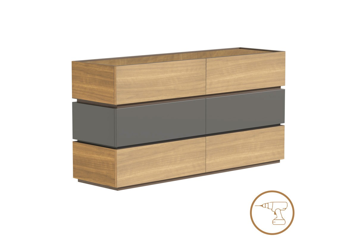 Comoda Sonlen, MDF si melamina, 120x40x72 cm - Sonoma