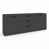 Bufet cu funcție de depozitare Doha, Antracit - Nuc, 210x45x80 cm - Bufet cu funcție de depozitare Doha, Antracit - Nuc, 210x45x80 cm