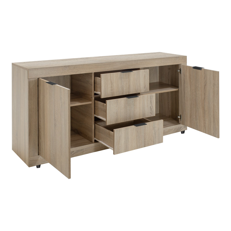Comoda Doha, Lemn, 180x45x80 cm - Stejar