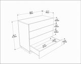 Comoda Evate, Alb, 90x82x45 cm