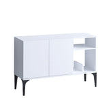 Comoda Galaxy cu 2 usi si Rafturi, Alb, 120x80x40 cm