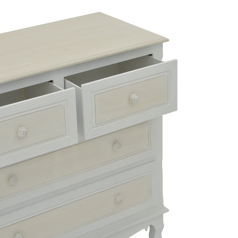 Comoda Joliene, Alb, 80x40x80 cm