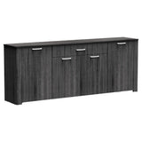 Comoda Kinley, sonoma - negru, 210x40x82 cm - Comoda Kinley, sonoma - negru, 210x40x82 cm - 248-000008