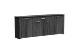 Comoda Kinley, sonoma - negru, 210x40x82 cm - Negru