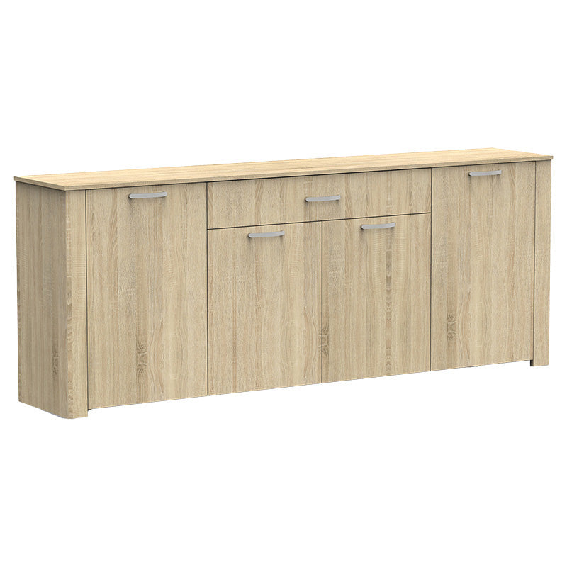 Comoda Kinley, sonoma - negru, 210x40x82 cm - Comoda Kinley, sonoma - negru, 210x40x82 cm