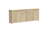Comoda Kinley, sonoma - negru, 210x40x82 cm - Sonoma