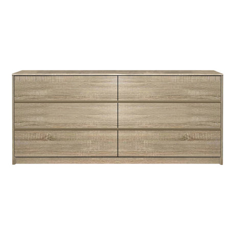 Comoda Kuanger cu sertare, Alb - Stejar, 120x40x70 cm