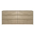 Comoda Kuanger cu sertare, Alb - Stejar, 120x40x70 cm