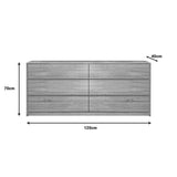 Comoda Kuanger cu sertare, Alb - Stejar, 120x40x70 cm - Stejar