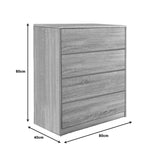 Comoda Kuanger, MDF, 80x40x80 cm - Stejar