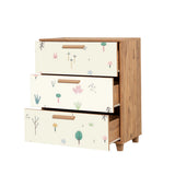 Comoda Leva Gravis Colorblock Dresser, Stejar, 43x95x80 cm - Atlantic Pine White