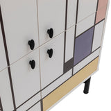 Comoda Multilux, 95x111x36 cm - Maro