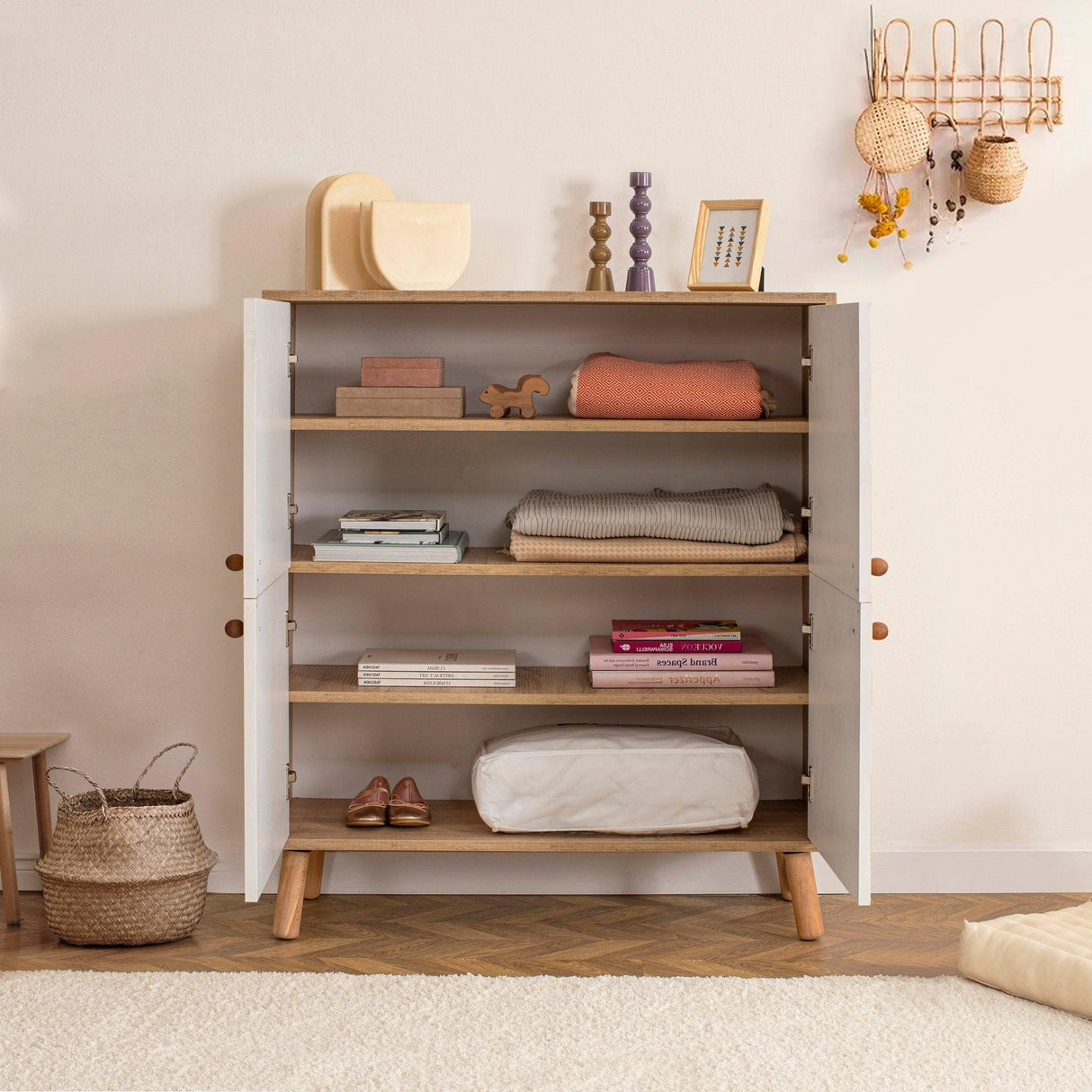 Comoda Multilux, 95x111x36 cm - Auriu
