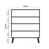 Comoda Multilux, 95x111x36 cm - Albastru
