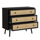 Comoda Oslo cu 3 sertare, Sonoma, 90x39x79 cm