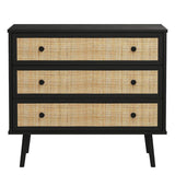 Comoda Oslo cu 3 sertare, Sonoma, 90x39x79 cm