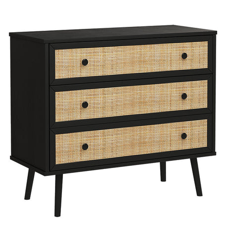 Comoda Oslo cu 3 sertare, Sonoma, 90x39x79 cm
