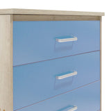 Comoda pentru copii cu 4 sertare Sertar Looney, castillo-albastru, 80x40x95 cm