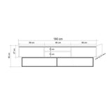 Comoda TV Acafe, Nuc, 180x50x40 cm