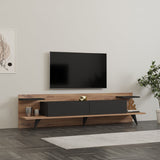 Comoda TV Astry, Antracit-Nuc - Antracit-Stejar, 180x37x45 cm - Comoda TV Astry, Antracit-Nuc - Antracit-Stejar, 180x37x45 cm