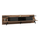 Comoda TV Astry, Antracit-Nuc - Antracit-Stejar, 180x37x45 cm - Antracit-Nuc