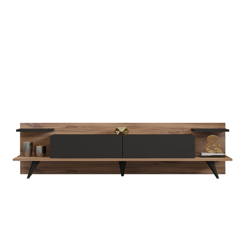 Comoda TV Astry, Antracit-Nuc - Antracit-Stejar, 180x37x45 cm - Antracit-Nuc