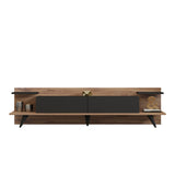 Comoda TV Astry, Antracit-Nuc - Antracit-Stejar, 180x37x45 cm - Antracit-Nuc
