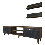 Comoda Tv Ayden - Marble, Nuc, 150x40x30 cm