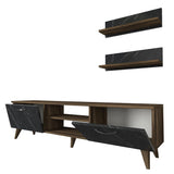 Comoda Tv Ayden - Marble, Nuc, 150x40x30 cm