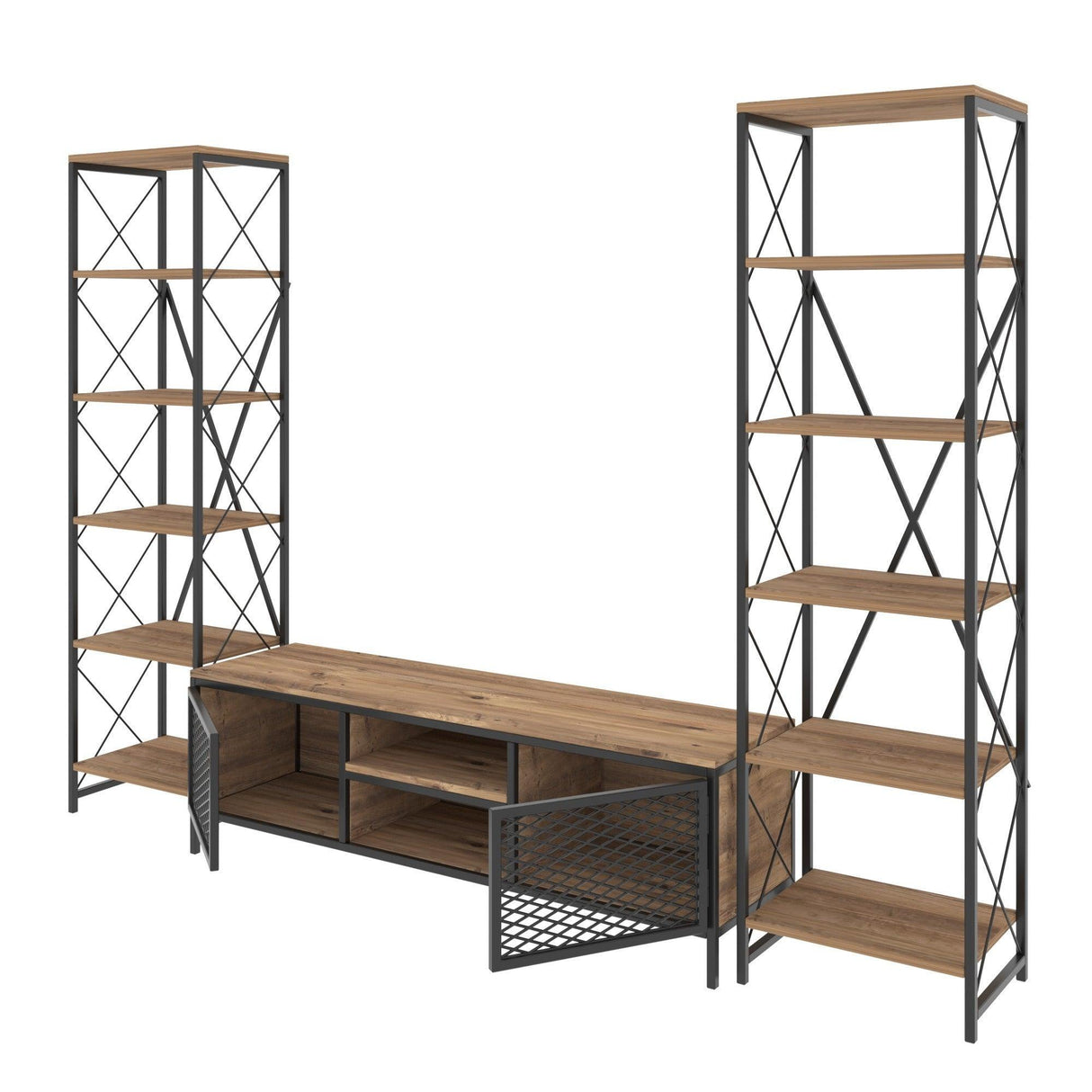 Comoda TV Bloon, Stejar, 150x40x47 cm