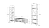 Comoda TV Bloon, Stejar, 150x40x47 cm