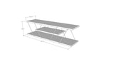 Comoda TV Canaz Negru-Walnut, Stejar - Galben, 120x33x33 cm - Galben