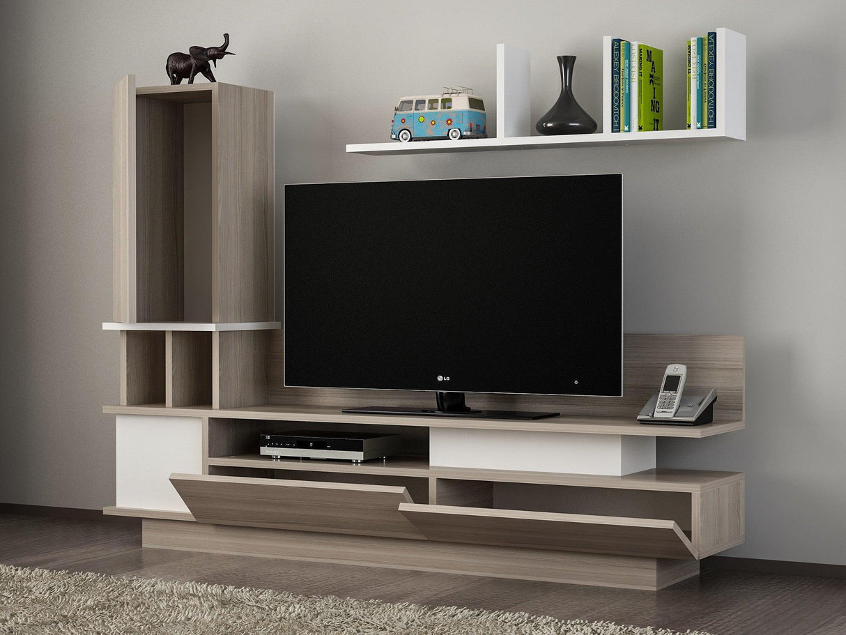 Comoda Tv Como - White, Cordoba, Alb, 118.5x31.5x17 cm