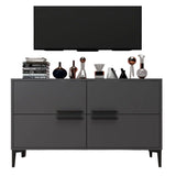 Comoda TV Ctn - Anthracite, Gri, 75x30x120 cm