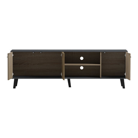 Comodă TV cu design modern, Tuscany Sonoma-Antracit, Stil Contemporan, PAL/MDF, 180x41x51 cm