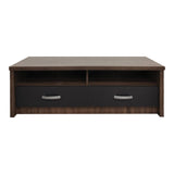 Comoda TV cu functie de ridicare, lemn, stejar-antracit, 120x45x42 cm