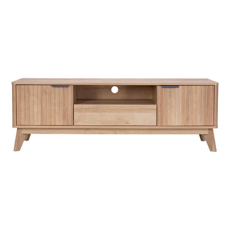 Comoda TV cu spatiu de depozitare Hamea, Natural, 145x39x49 cm