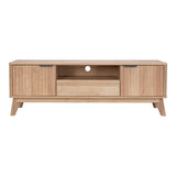 Comoda TV cu spatiu de depozitare Hamea, Natural, 145x39x49 cm