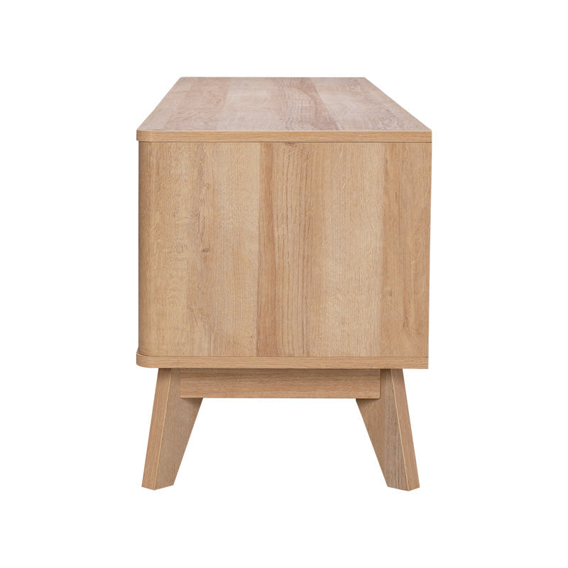 Comoda TV cu spatiu de depozitare Hamea, Natural, 145x39x49 cm