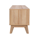 Comoda TV cu spatiu de depozitare Hamea, Natural, 145x39x49 cm