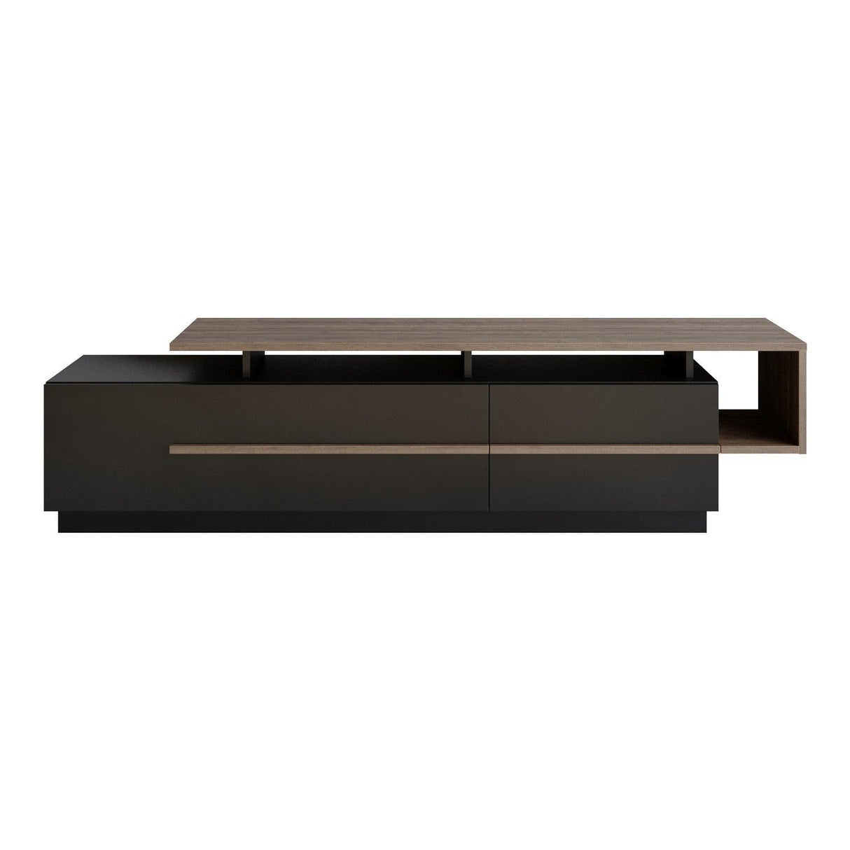 Comoda Tv Deniz, Negru, 180x46x39 cm