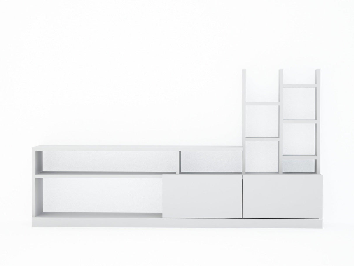 Comoda Tv Dolunay - White, Alb, 164x91x25 cm