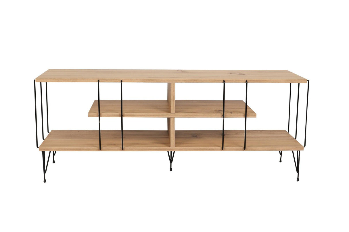 Comoda TV Eze, Crem - Alb - Maro - Gri, 120x45x30 cm - Crem